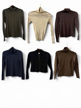 WORTH Bundle of 6 Women’s TurtleNeck Sweaters Size Small / Petite Various Colors